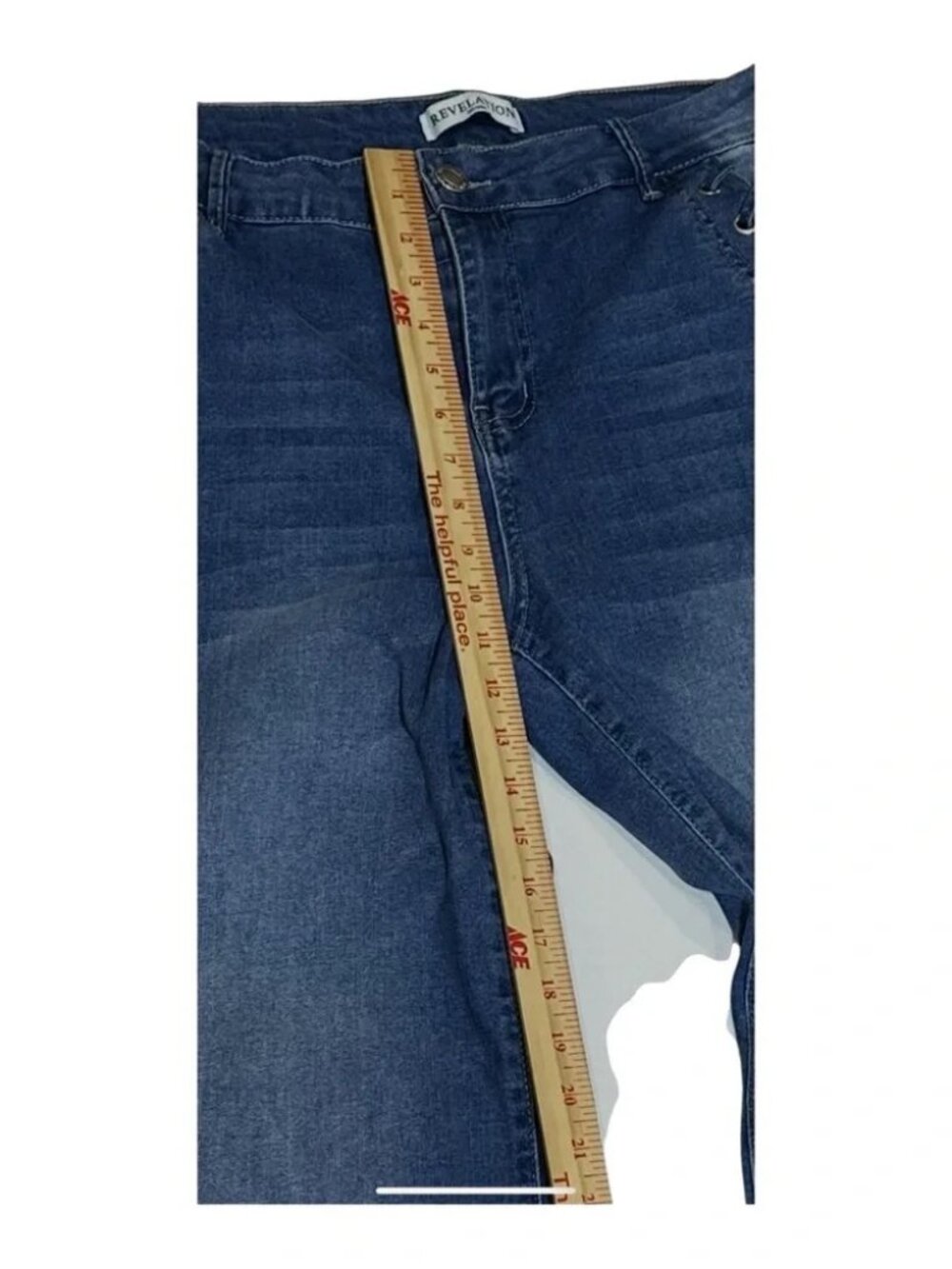 Revelation Women’s Denim Wide Leg Jeans Grommet Detail Size 10 - Picture 6 of 14